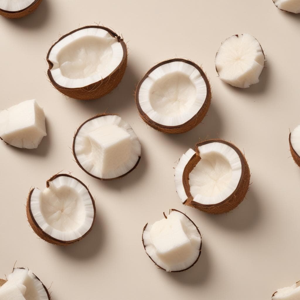 Dry coconut pieces